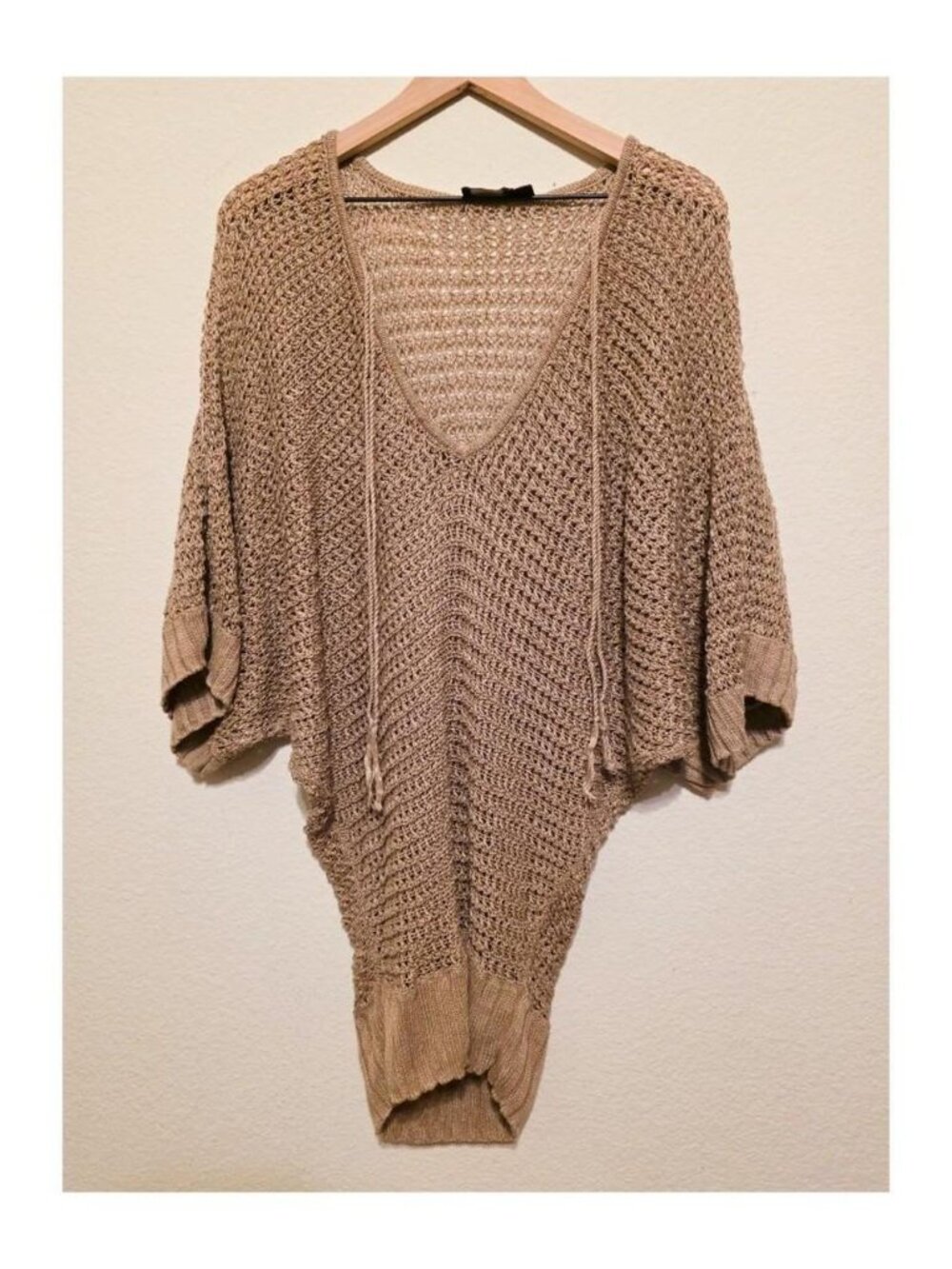 KNIT PONCHO Y2K TOP